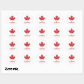 Sticker Rond Canada (Feuille)