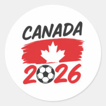 Canada 2026 Soccer Fan Design with Maple Leaf