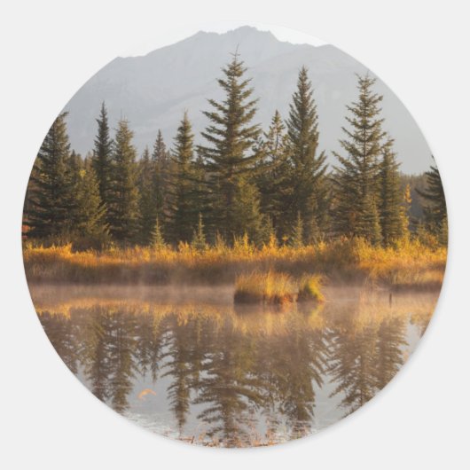 Sticker Rond Canada, Alberta, parc national de Jasper (Devant)