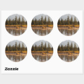 Sticker Rond Canada, Alberta, parc national de Jasper (Feuille)