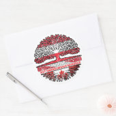 Sticker Rond Canada Canada Autriche Arbre (Enveloppe)