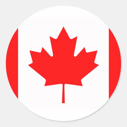 Sticker Rond Canada - Drapeau canadien (Devant)
