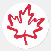 Sticker Rond Canada Maple Leaf Patriotique Gratuit Non À Vendre (Devant)