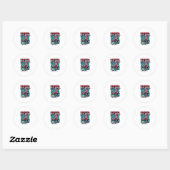 Sticker Rond Canada Mode de but squelette attaquant nations dyn (Feuille)