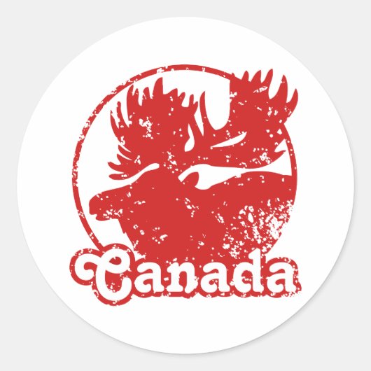 Sticker Rond Canada Moose (Devant)