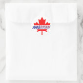 Sticker Rond Canadian American Pride (Sac)