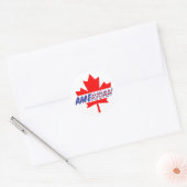 Sticker Rond Canadian American Pride (Enveloppe)
