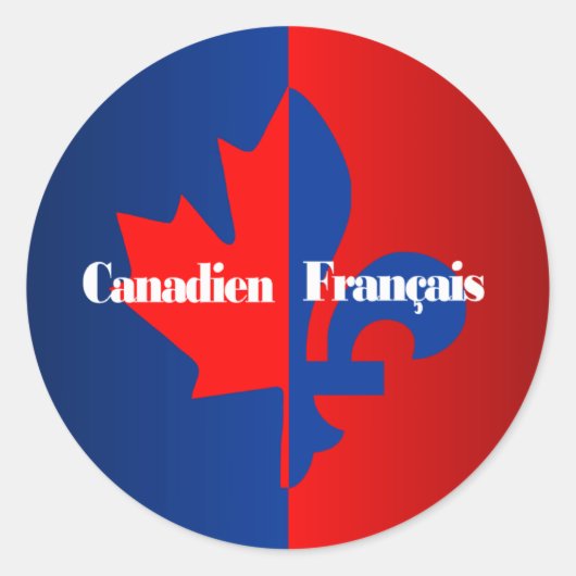 Sticker Rond Canadien Francais (Devant)