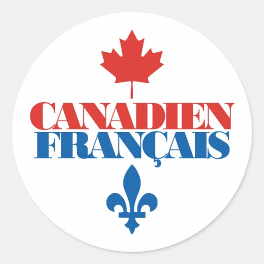 Sticker Rond Canadien Français 3 (Devant)