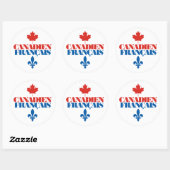 Sticker Rond Canadien Français 3 (Feuille)