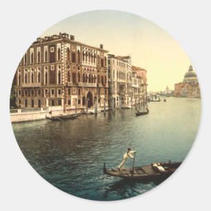 Sticker Rond Canal grand II, Venise, Italie