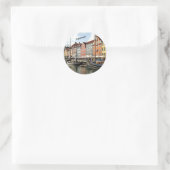 Sticker Rond Canal pittoresque à Copenhague (Sac)