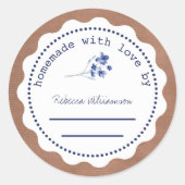 Sticker Rond Canalisation de jam personnalisée | Fait maison av (Devant)