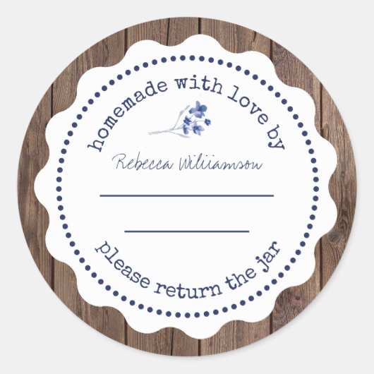 Sticker Rond Canalisation de jam personnalisée | Maison faite a (Devant)