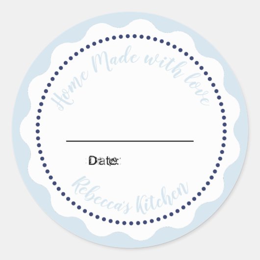 Sticker Rond Canalisation de jam personnalisée | Mason Jar fait (Devant)