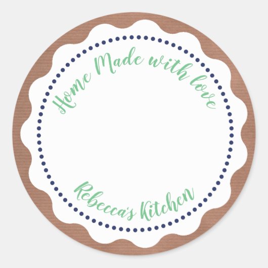 Sticker Rond Canalisation de jam personnalisée | Mason Jar fait (Devant)