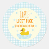 Sticker Rond Canard 1er anniversaire (Devant)