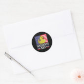 Sticker Rond Canard 4 juillet Firequacker Independe (Enveloppe)