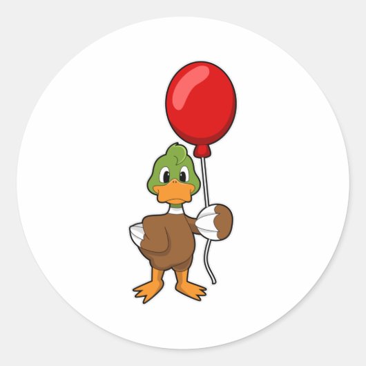Sticker Rond Canard avec ballon (Devant)