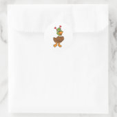 Sticker Rond Canard avec bandeau de coeur (Sac)