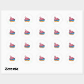 Sticker Rond Canard avec Donut (Feuille)