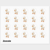 Sticker Rond Canard blanc mou (Feuille)