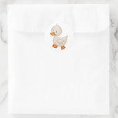 Sticker Rond Canard blanc mou (Sac)