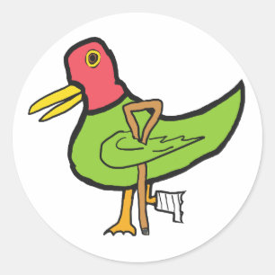 Sticker Rond Canard Boiteux