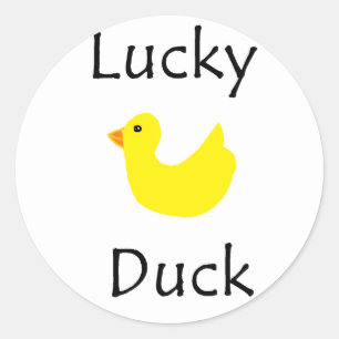 Sticker Rond Canard chanceux