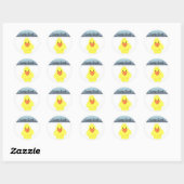 Sticker Rond Canard Chanceux (Feuille)