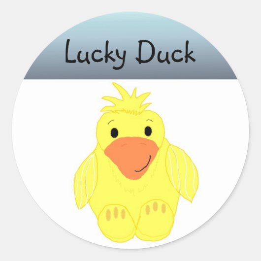 Sticker Rond Canard Chanceux (Devant)