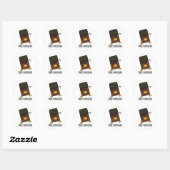 Sticker Rond Canard Chocolat Funny Dark Chocolate Pun (Feuille)