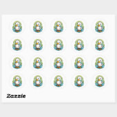 Sticker Rond canard-colvert (Feuille)