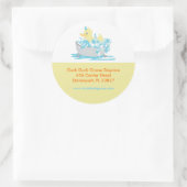 Sticker Rond Canard dans les bains Garderie Enfants Customisés (Sac)