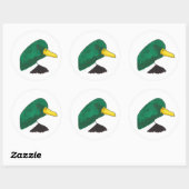 Sticker Rond Canard de Mallard (Feuille)