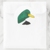 Sticker Rond Canard de Mallard (Sac)