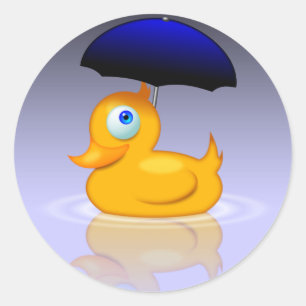 Sticker Rond Canard de parapluie