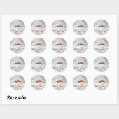 Sticker Rond Canard d'hiver (Feuille)