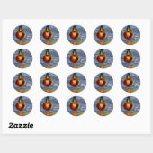 Sticker Rond Canard dormant (Feuille)