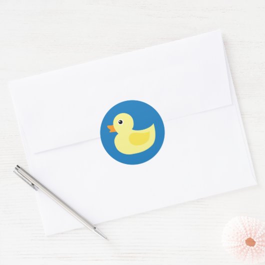 Sticker Rond Canard en caoutchouc (Enveloppe)