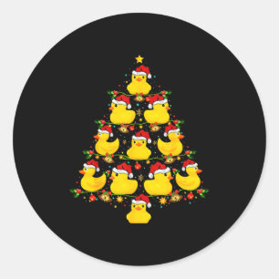 Sticker Rond Canard en caoutchouc chapeau de Père Noël éclairag