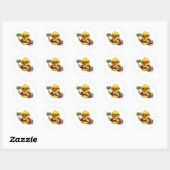 Sticker Rond Canard en caoutchouc enseignant (Feuille)