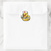 Sticker Rond Canard en Caoutchouc Infirmière (Sac)