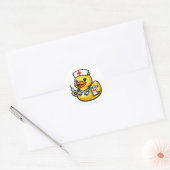 Sticker Rond Canard en Caoutchouc Infirmière (Enveloppe)