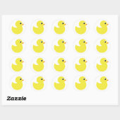 Sticker Rond Canard en caoutchouc jaune (Feuille)