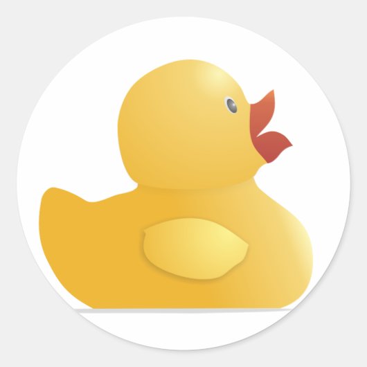Sticker Rond Canard en caoutchouc jaune (Devant)