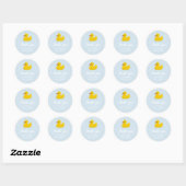 Sticker Rond canard en caoutchouc jaune -fête d'anniversaire -  (Feuille)