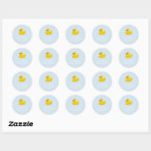 Sticker Rond canard en caoutchouc jaune -fête d'anniversaire (Feuille)