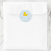 Sticker Rond canard en caoutchouc jaune -fête d'anniversaire (Sac)