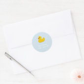 Sticker Rond canard en caoutchouc jaune -fête d'anniversaire (Enveloppe)